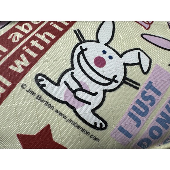 Vintage Y2K Jim Benton "It's Happy Bunny" Printed Shoulder Bag - Sassy Quotes - Picture 11 of 12